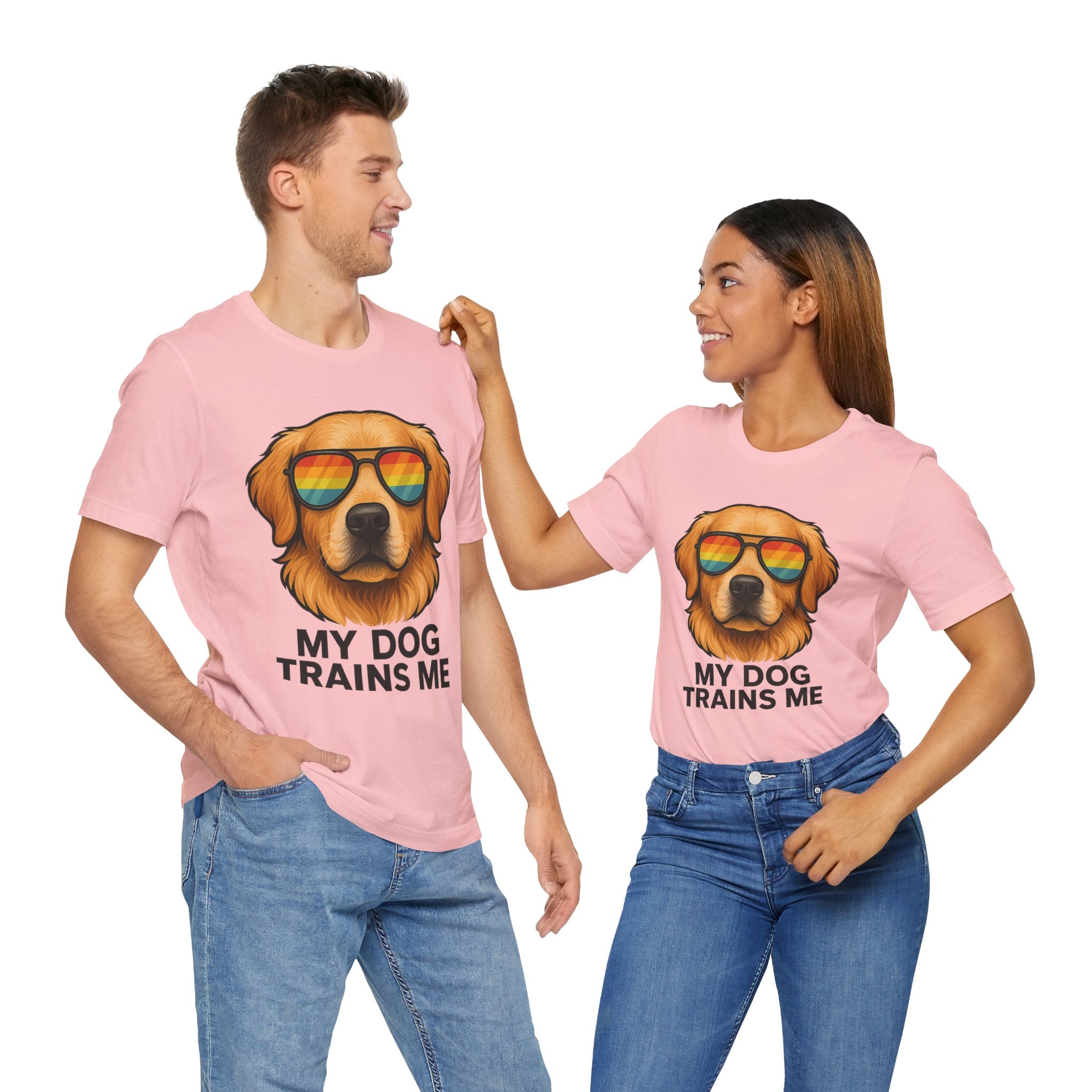 My Dog Trains Me T-Shirt | Funny Golden Retriever Tee for Dog Lovers