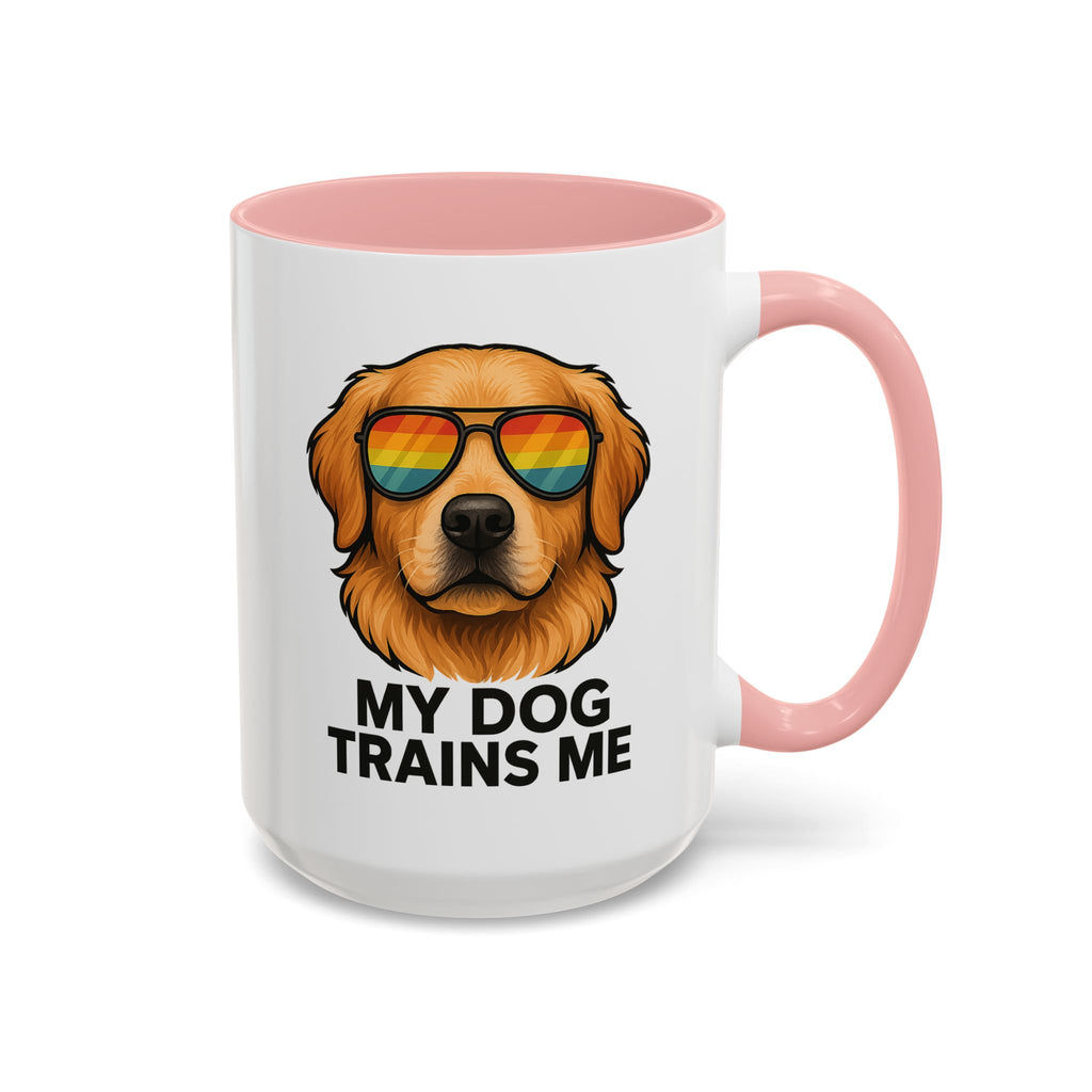 My Dog Trains Me Mug (15oz) | Funny Golden Retriever Coffee Cup | Dog Lover Gift