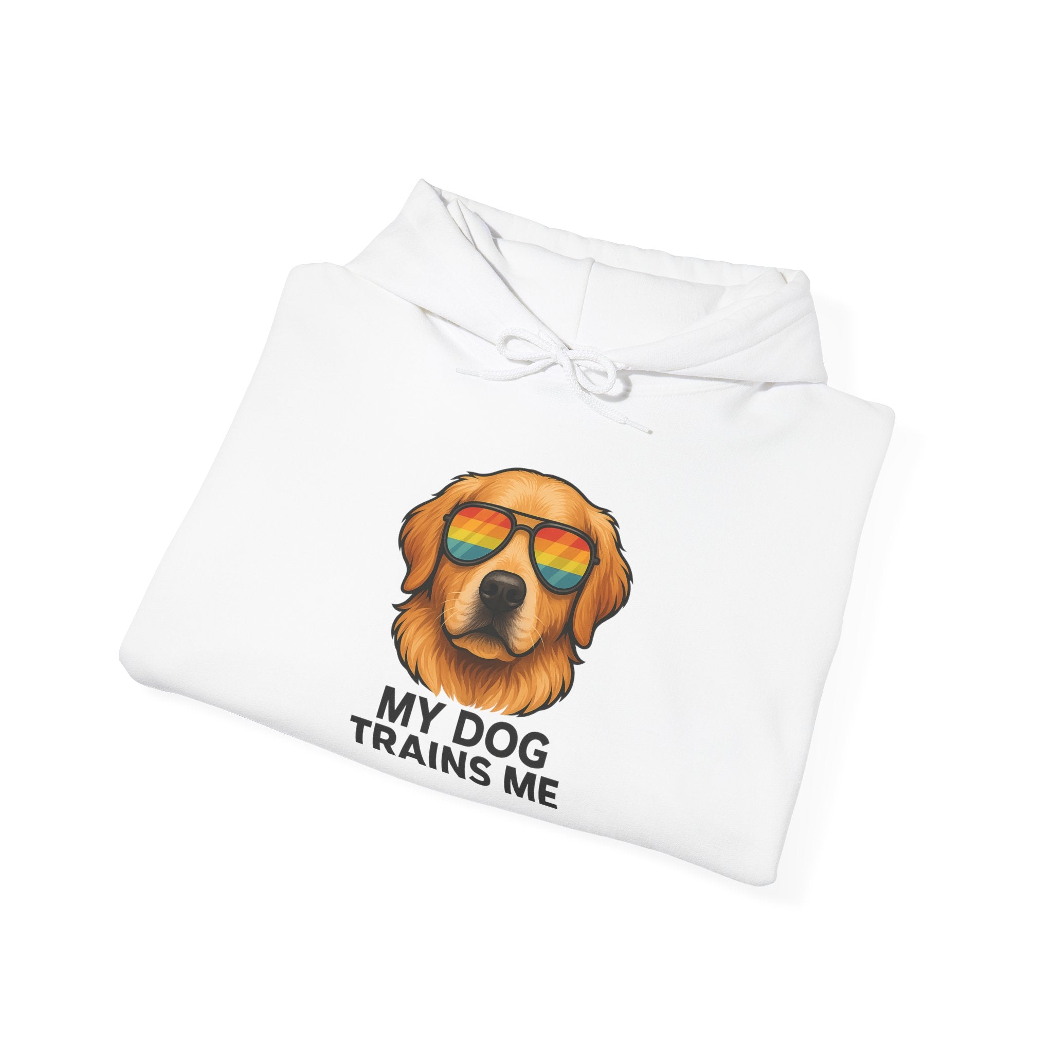 My Dog Trains Me Hoodie | Funny Golden Retriever Sweatshirt for Dog Lovers
