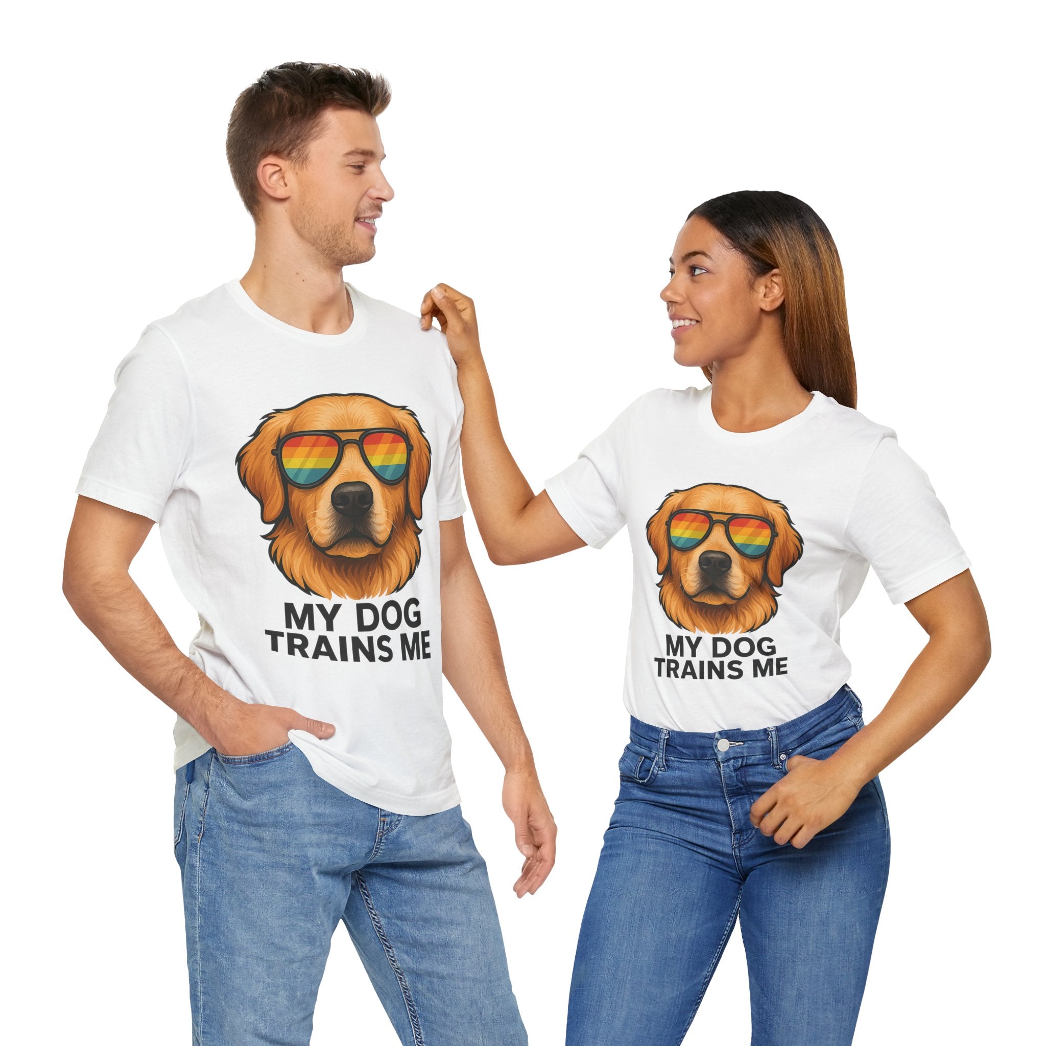 My Dog Trains Me T-Shirt | Funny Golden Retriever Tee for Dog Lovers