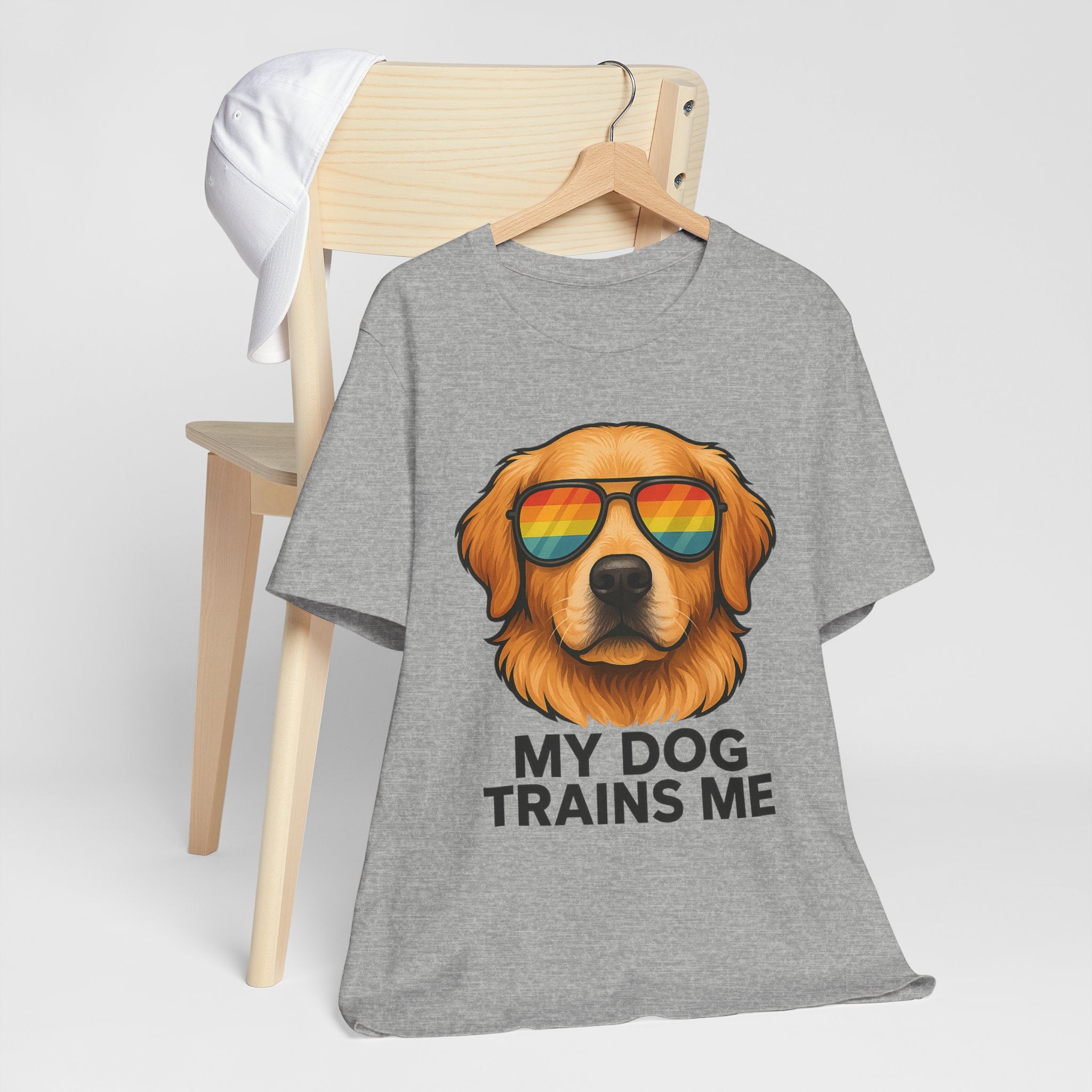 My Dog Trains Me T-Shirt | Funny Golden Retriever Tee for Dog Lovers