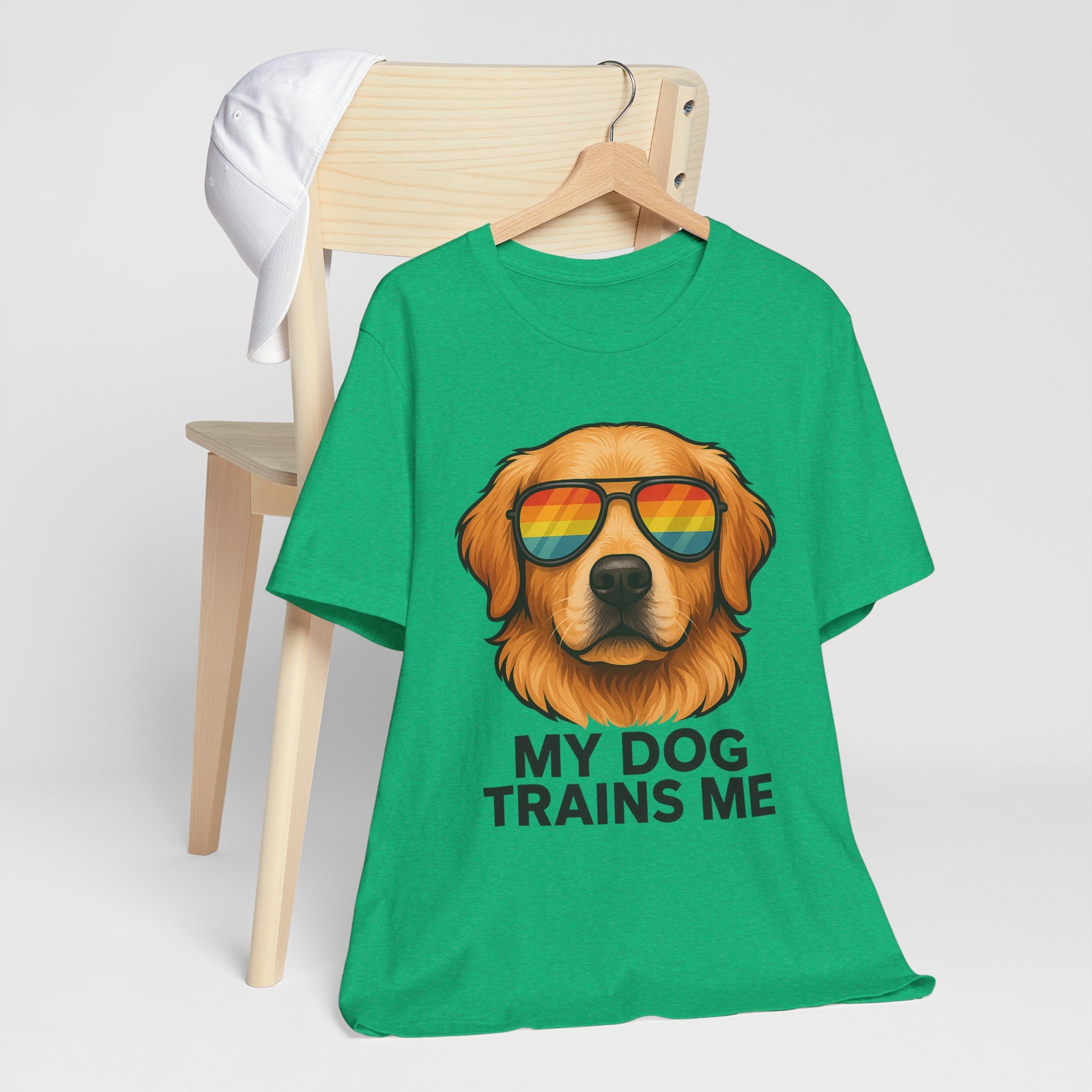 My Dog Trains Me T-Shirt | Funny Golden Retriever Tee for Dog Lovers