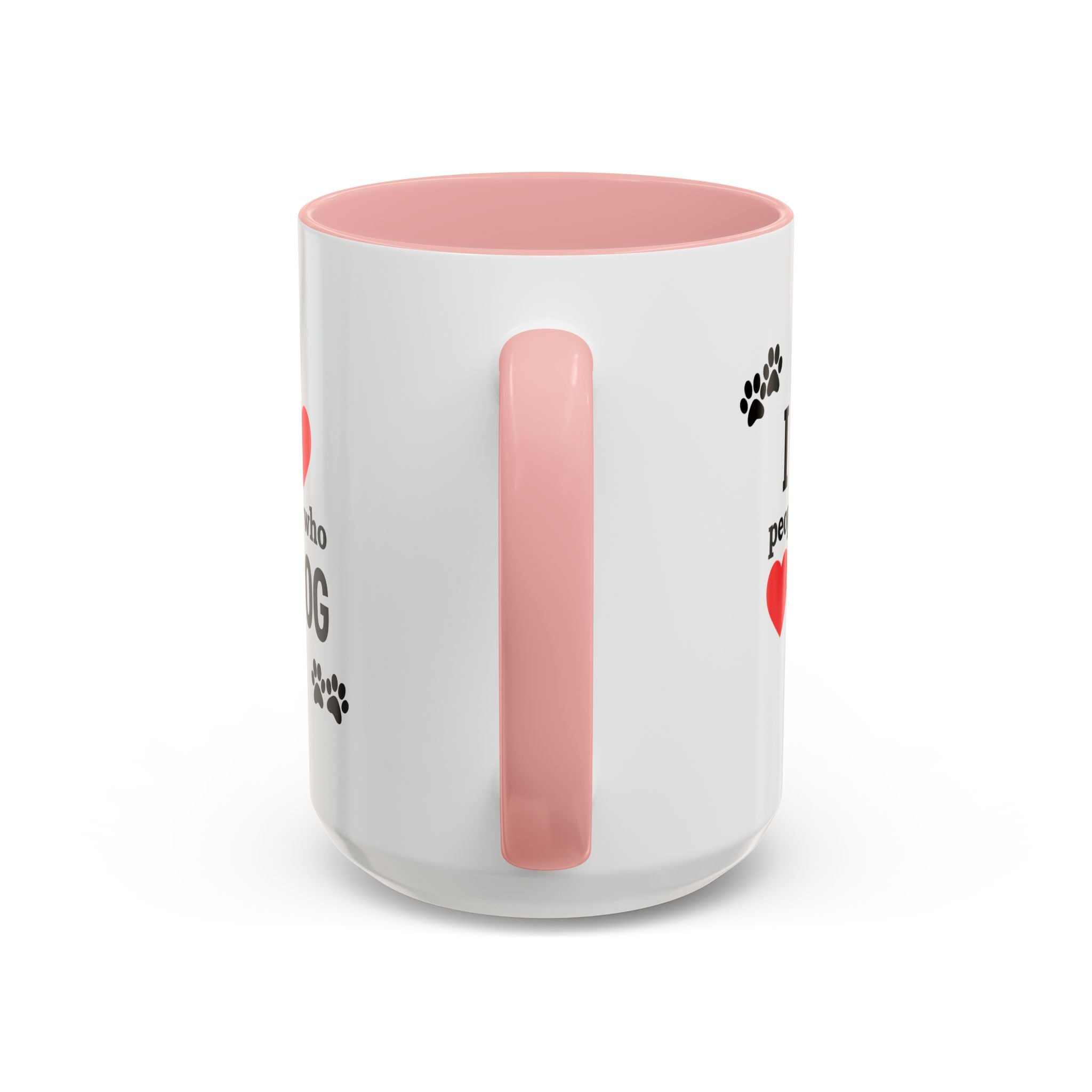 I Love People Who Love Dogs Mug (15oz) | Cute Paw Print Coffee Cup