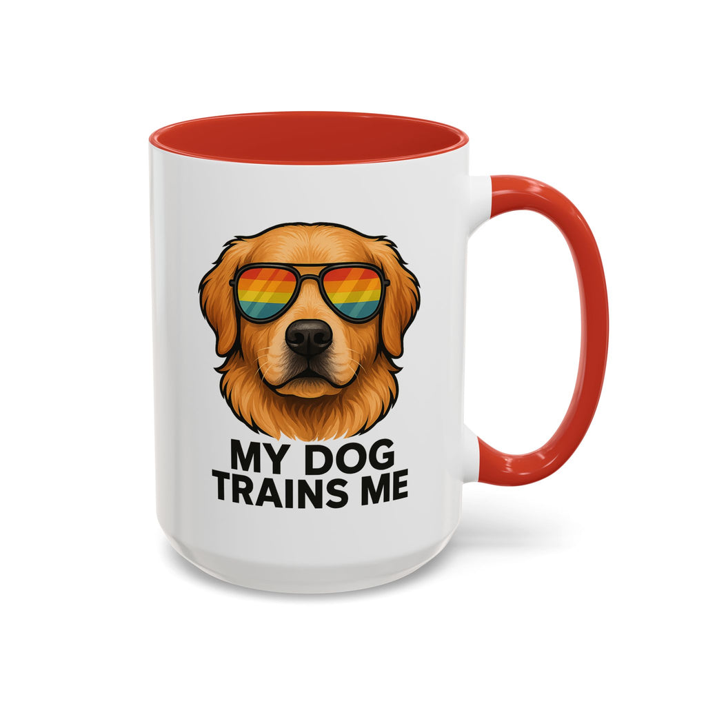 My Dog Trains Me Mug (15oz) | Funny Golden Retriever Coffee Cup | Dog Lover Gift