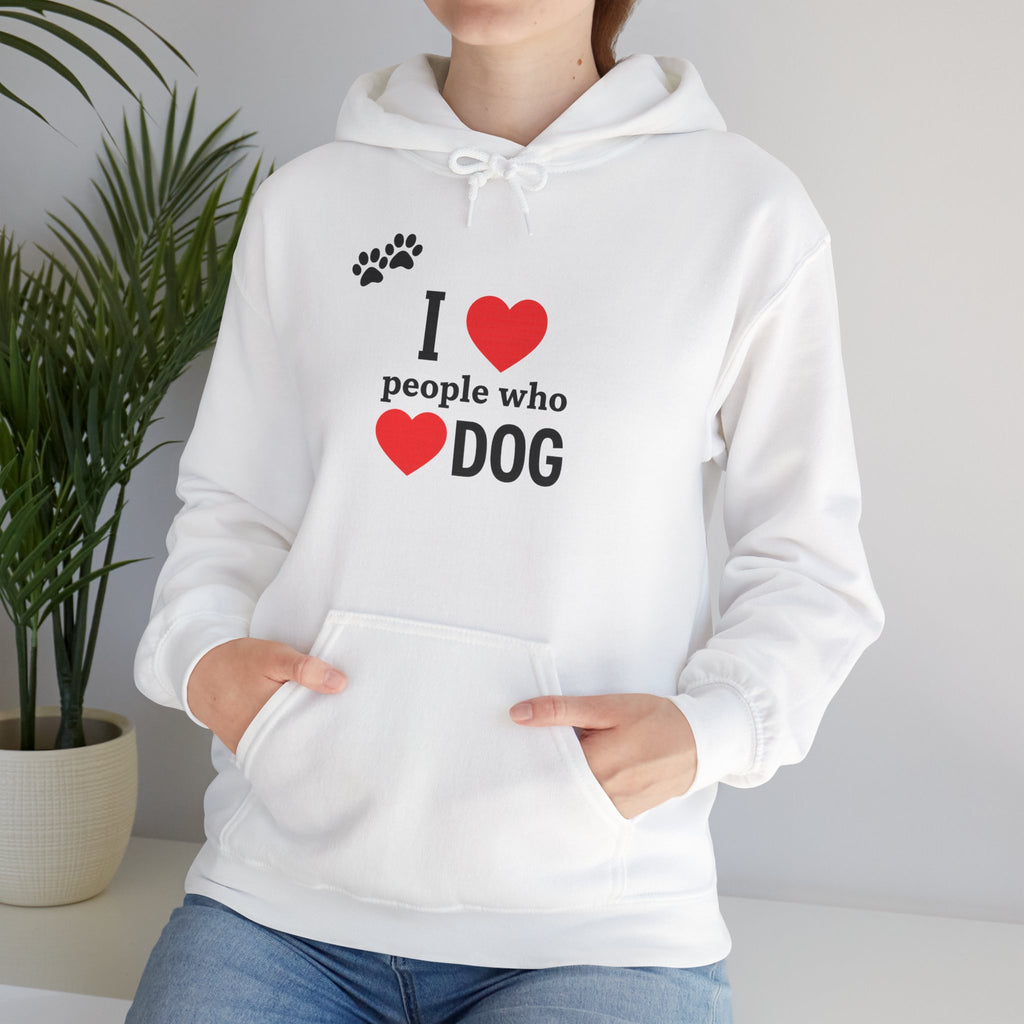 Dog Lover Hoodie | I Love People Who Love Dogs Paw Print Sweatshirt