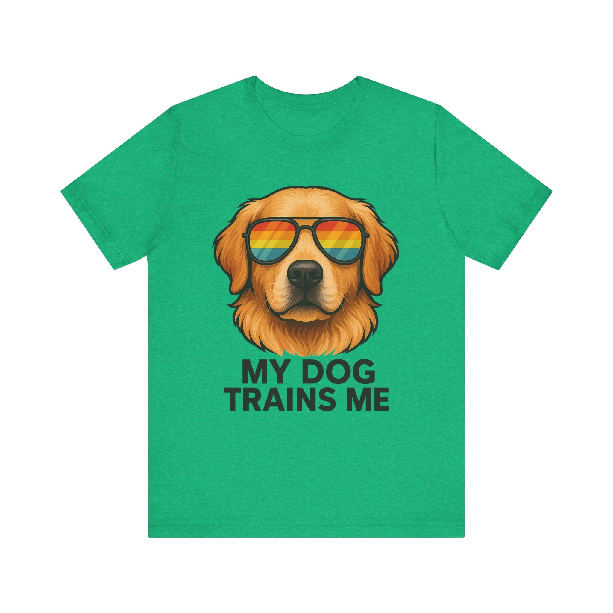 My Dog Trains Me T-Shirt | Funny Golden Retriever Tee for Dog Lovers