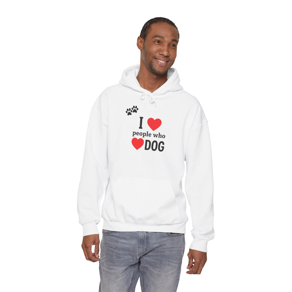 Dog Lover Hoodie | I Love People Who Love Dogs Paw Print Sweatshirt