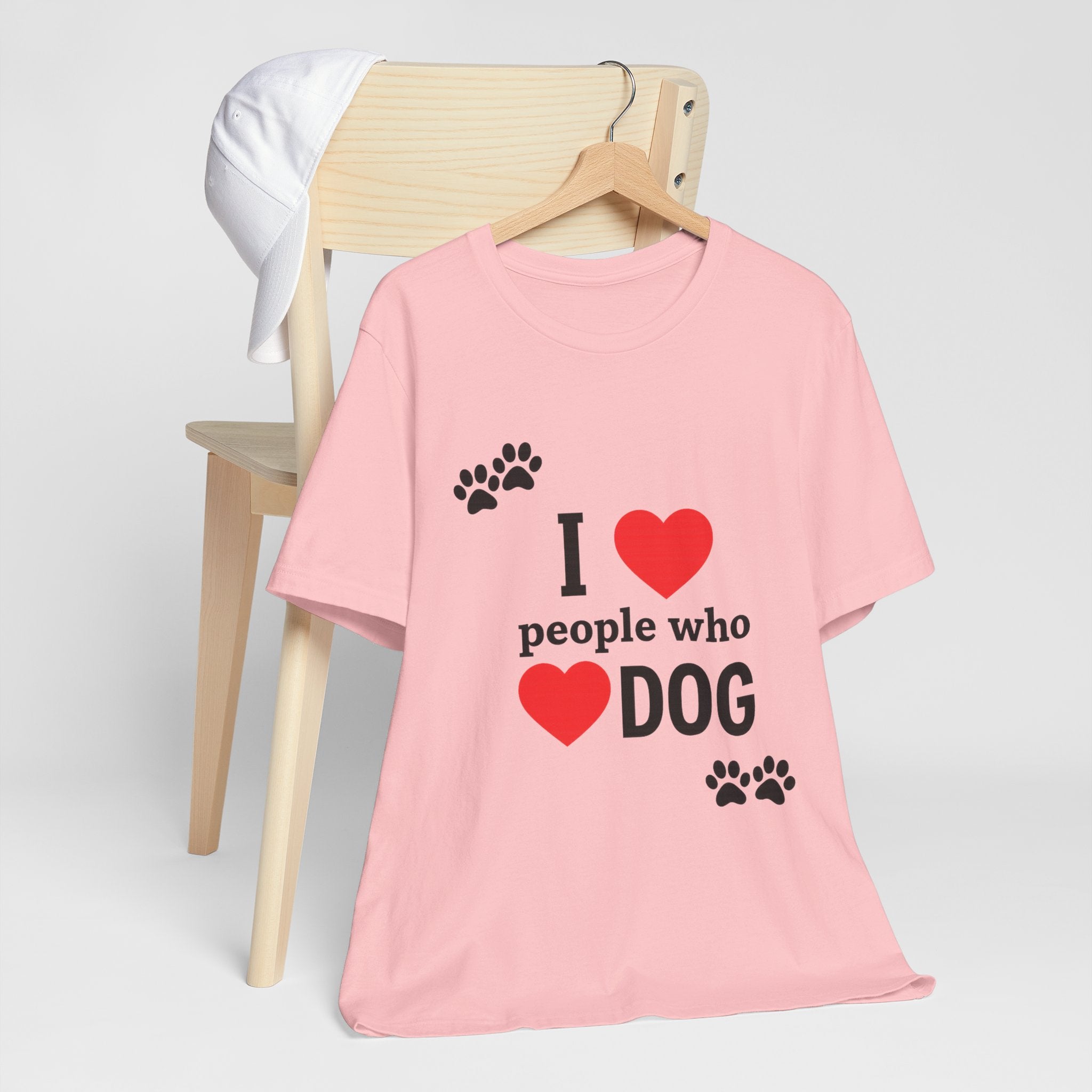 I Love People Who Love Dogs T-Shirt | Cute Paw Print Dog Lover Gift Tee