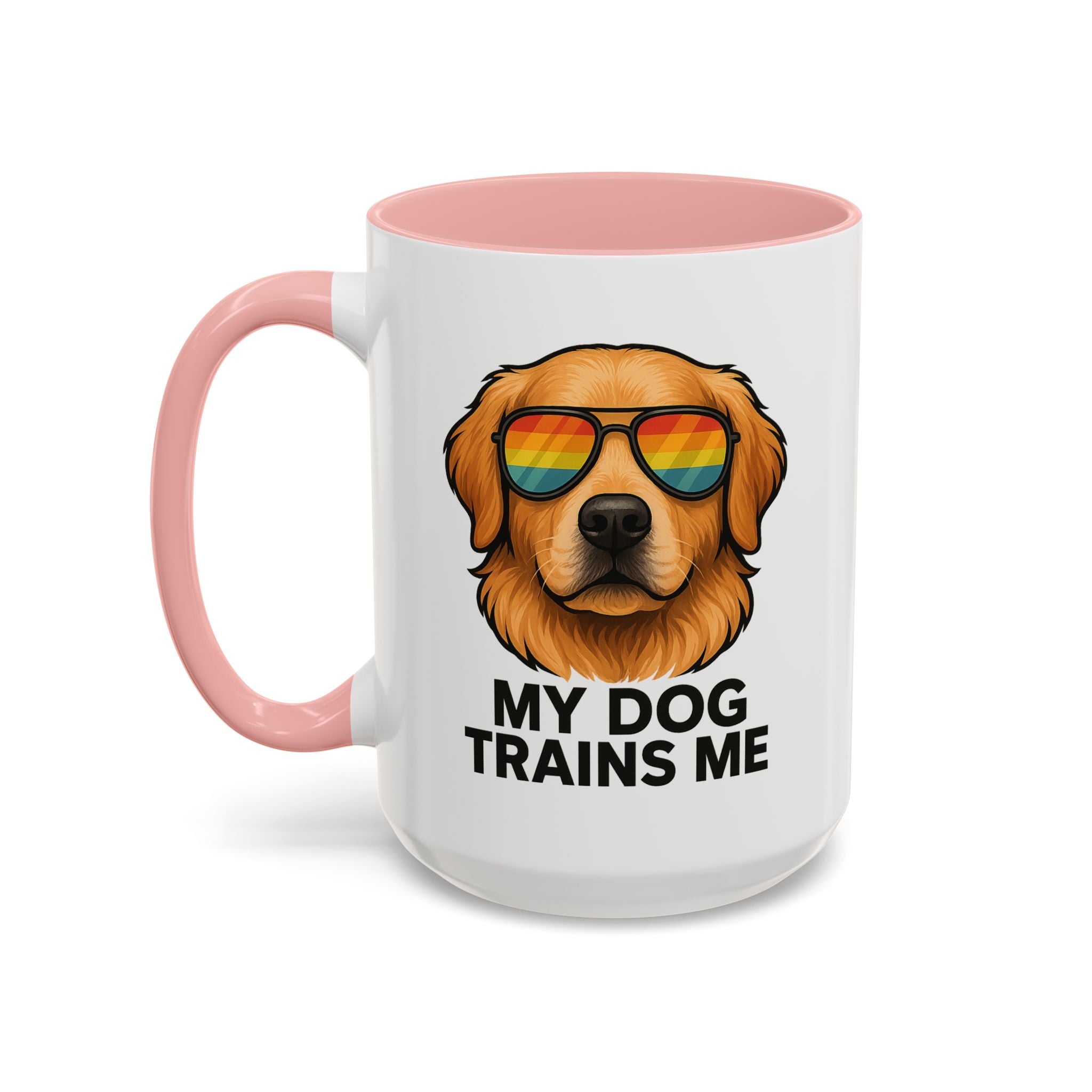 My Dog Trains Me Mug (15oz) | Funny Golden Retriever Coffee Cup | Dog Lover Gift