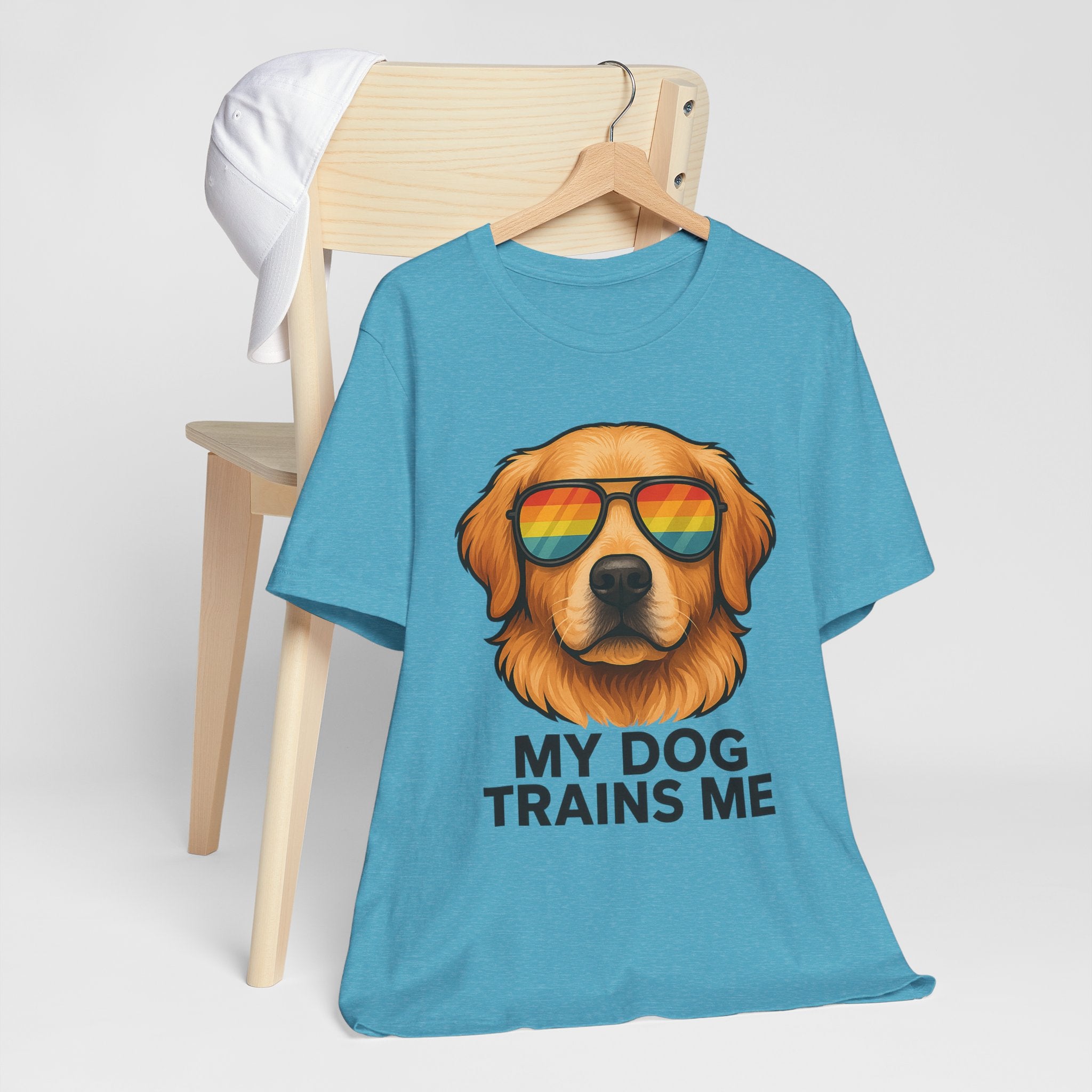 My Dog Trains Me T-Shirt | Funny Golden Retriever Tee for Dog Lovers