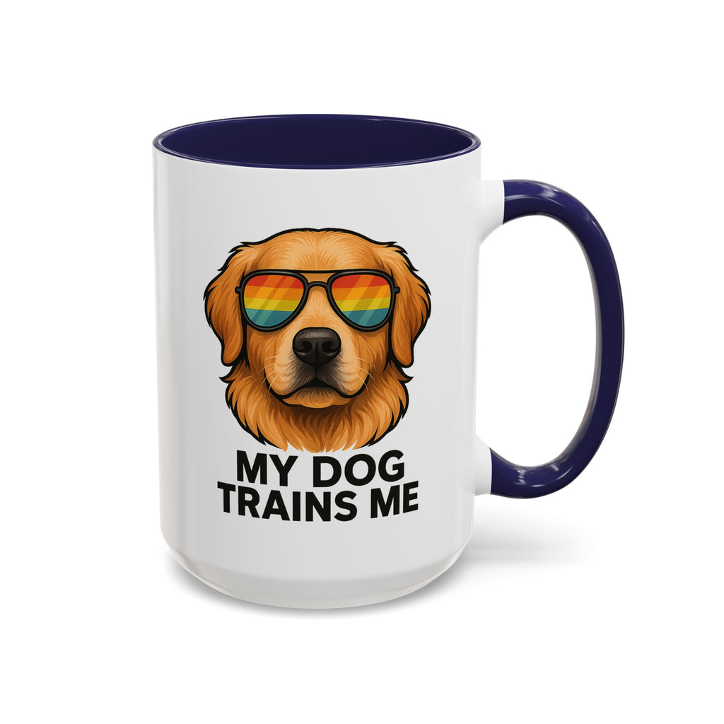My Dog Trains Me Mug (15oz) | Funny Golden Retriever Coffee Cup | Dog Lover Gift