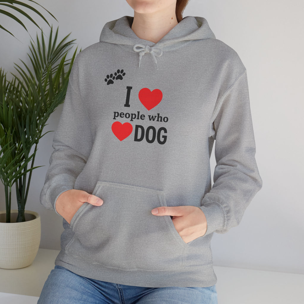 Dog Lover Hoodie | I Love People Who Love Dogs Paw Print Sweatshirt