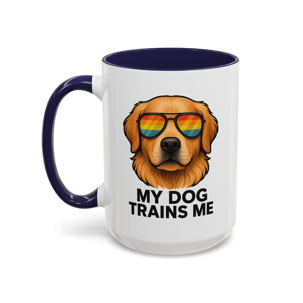 My Dog Trains Me Mug (15oz) | Funny Golden Retriever Coffee Cup | Dog Lover Gift