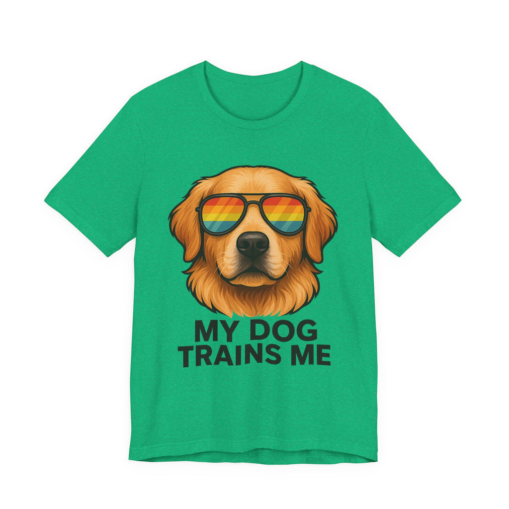 My Dog Trains Me T-Shirt | Funny Golden Retriever Tee for Dog Lovers