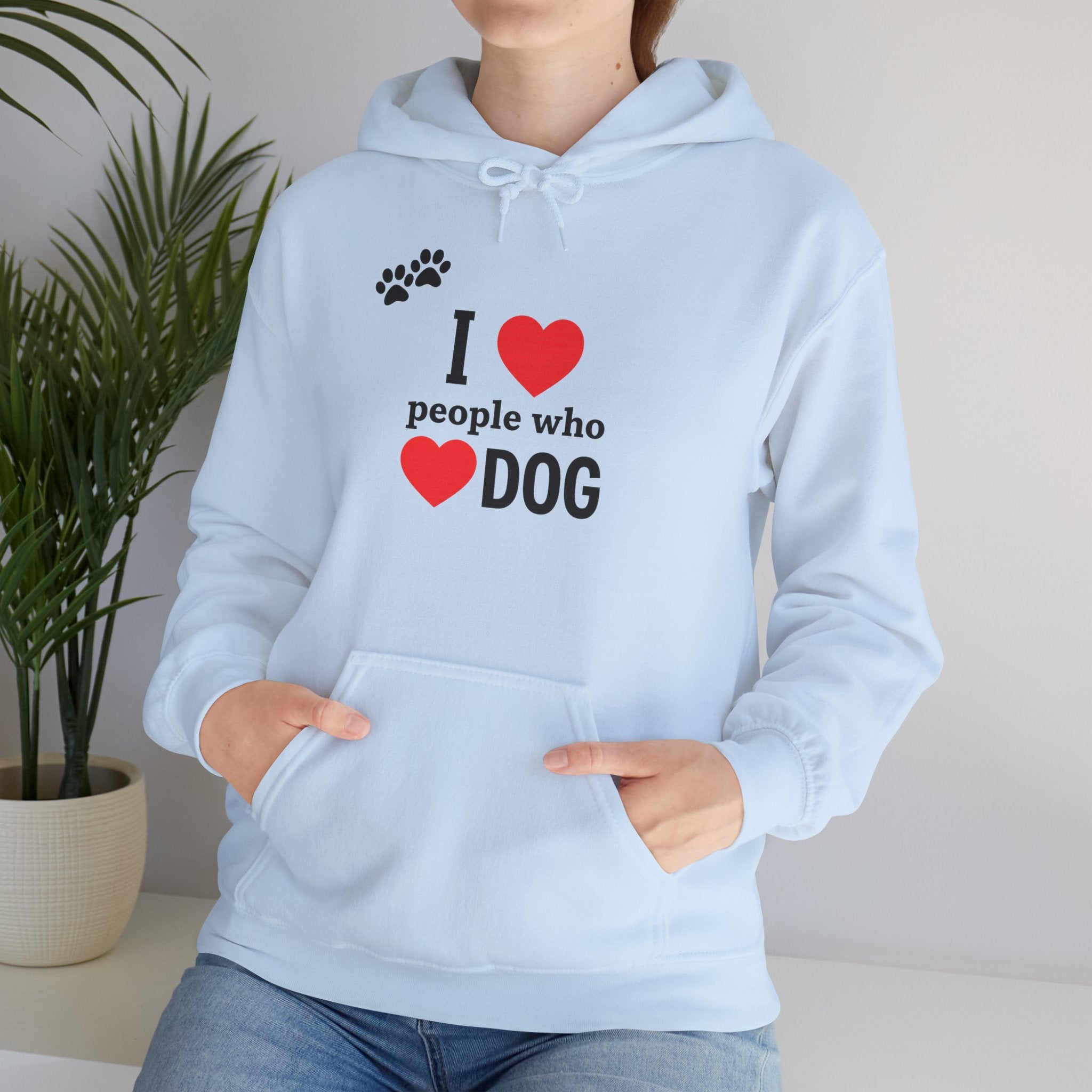 Dog Lover Hoodie | I Love People Who Love Dogs Paw Print Sweatshirt