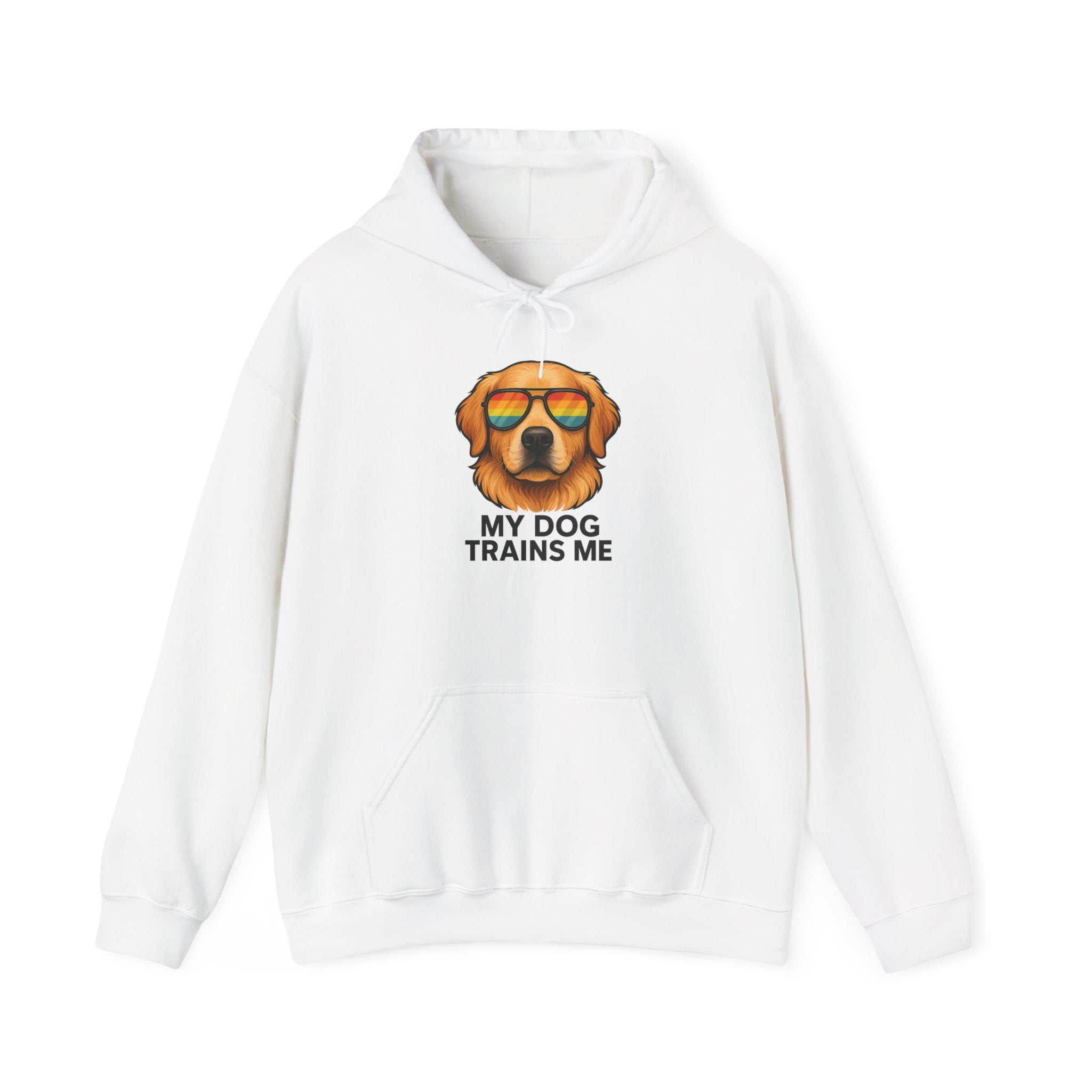 My Dog Trains Me Hoodie | Funny Golden Retriever Sweatshirt for Dog Lovers