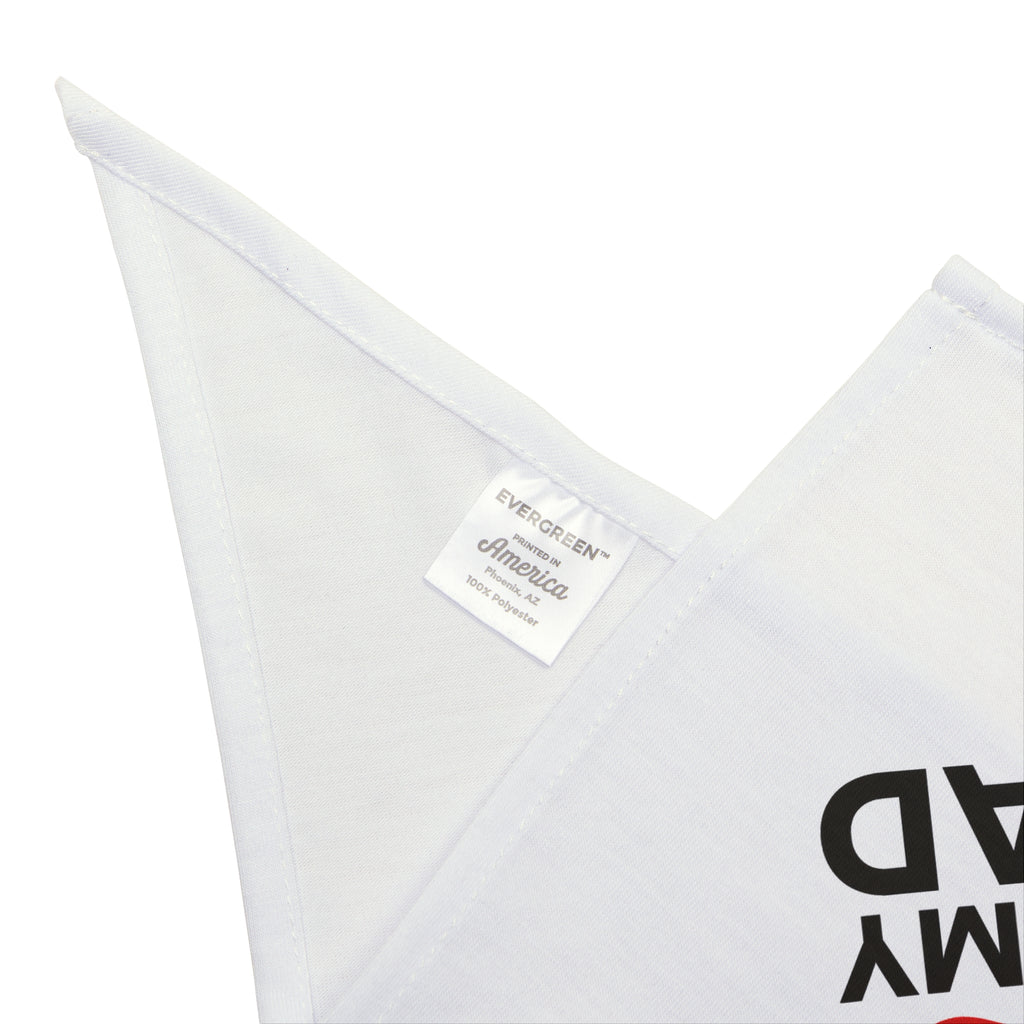 I  My Dad Pet Bandana — Colorful Paw Print Dog & Cat Scarf for Father's Day