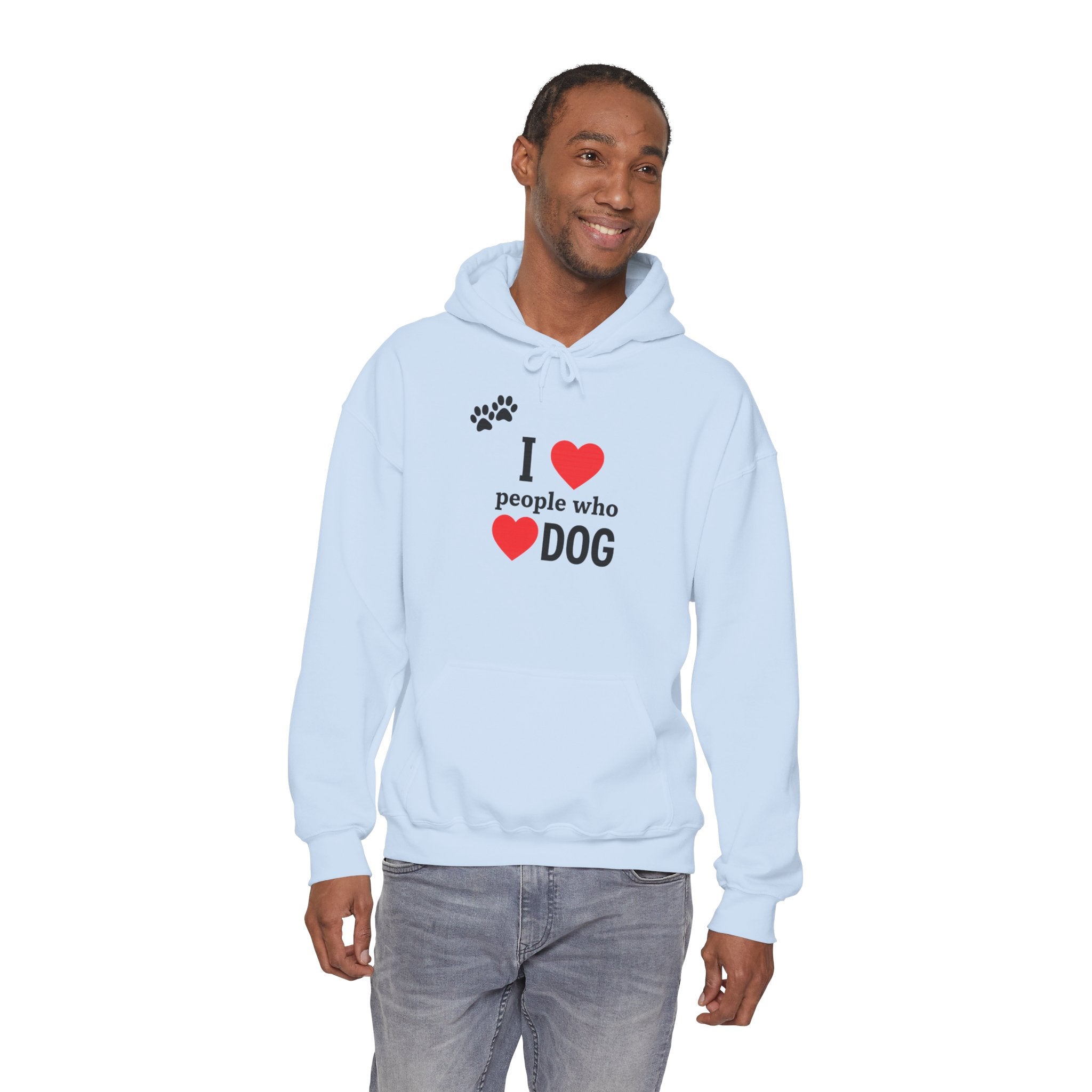 Dog Lover Hoodie | I Love People Who Love Dogs Paw Print Sweatshirt