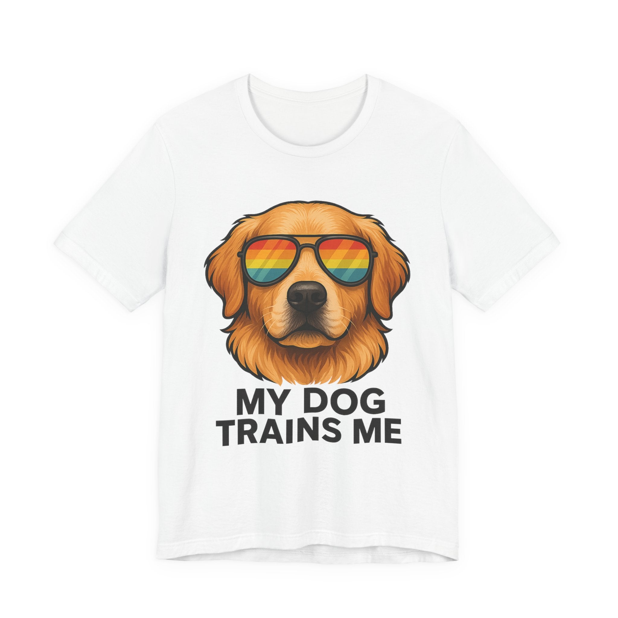 My Dog Trains Me T-Shirt | Funny Golden Retriever Tee for Dog Lovers