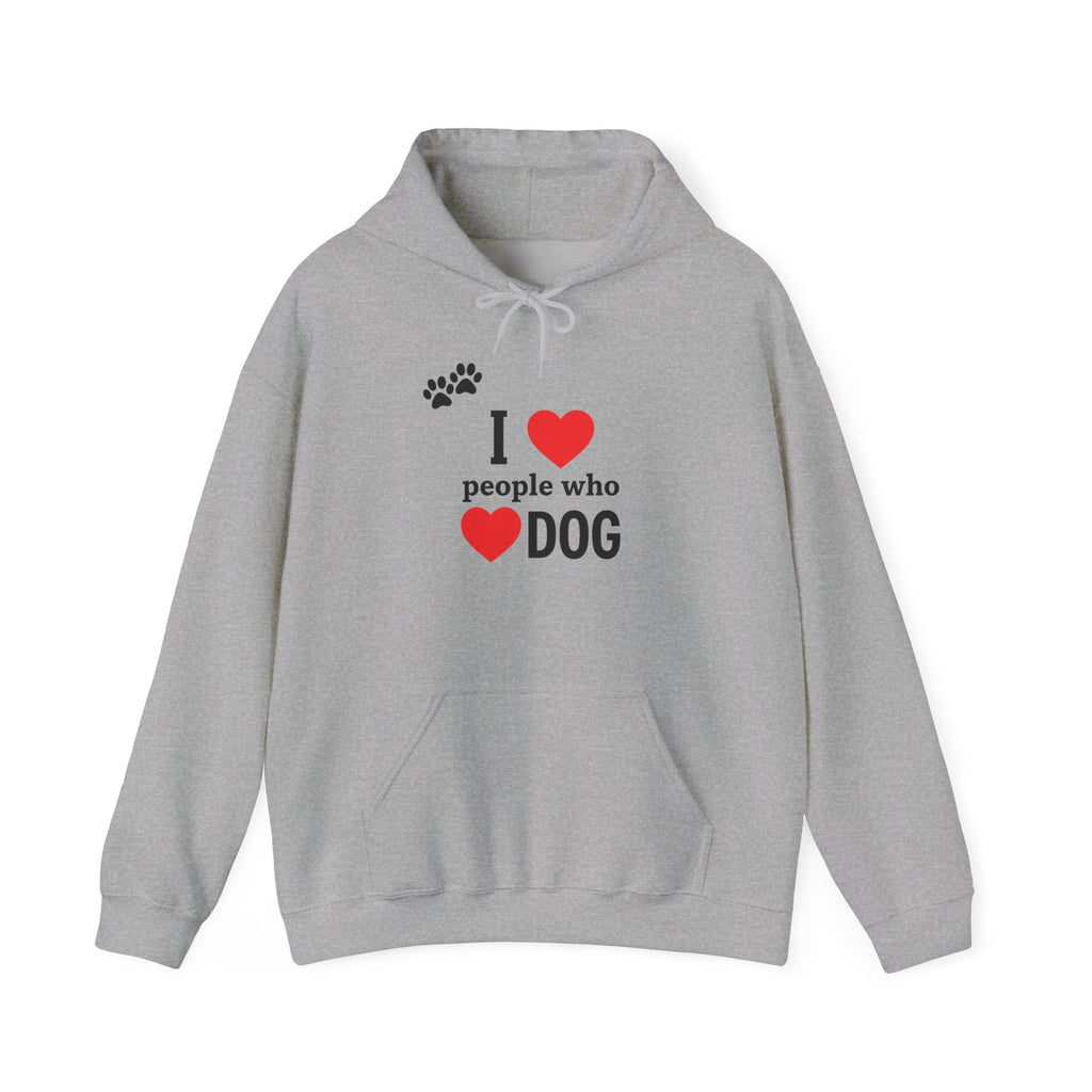 Dog Lover Hoodie | I Love People Who Love Dogs Paw Print Sweatshirt
