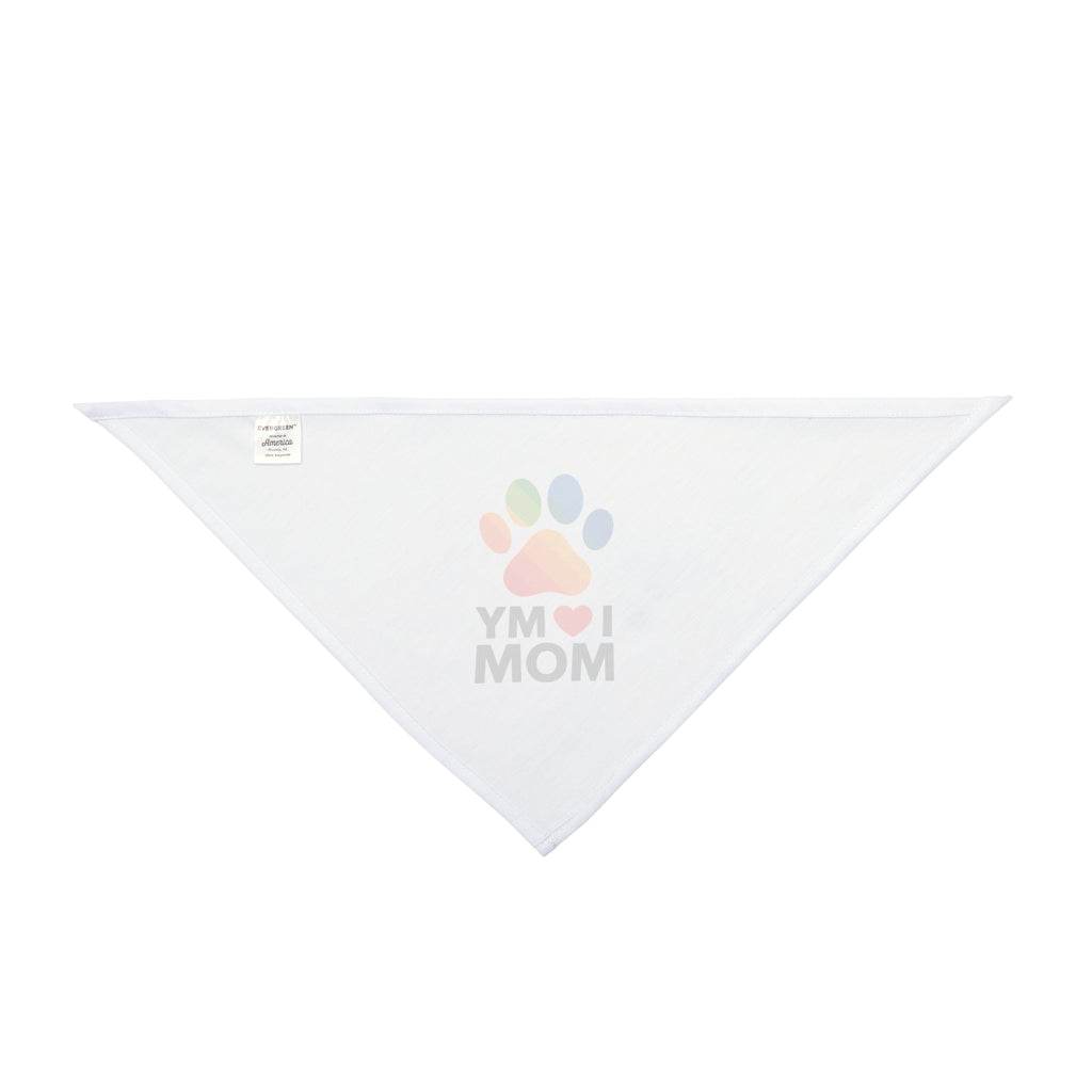 Pet Bandana — Colorful Paw "I  My Mom" Dog & Cat Bandana, Mother's Day Pet Gift