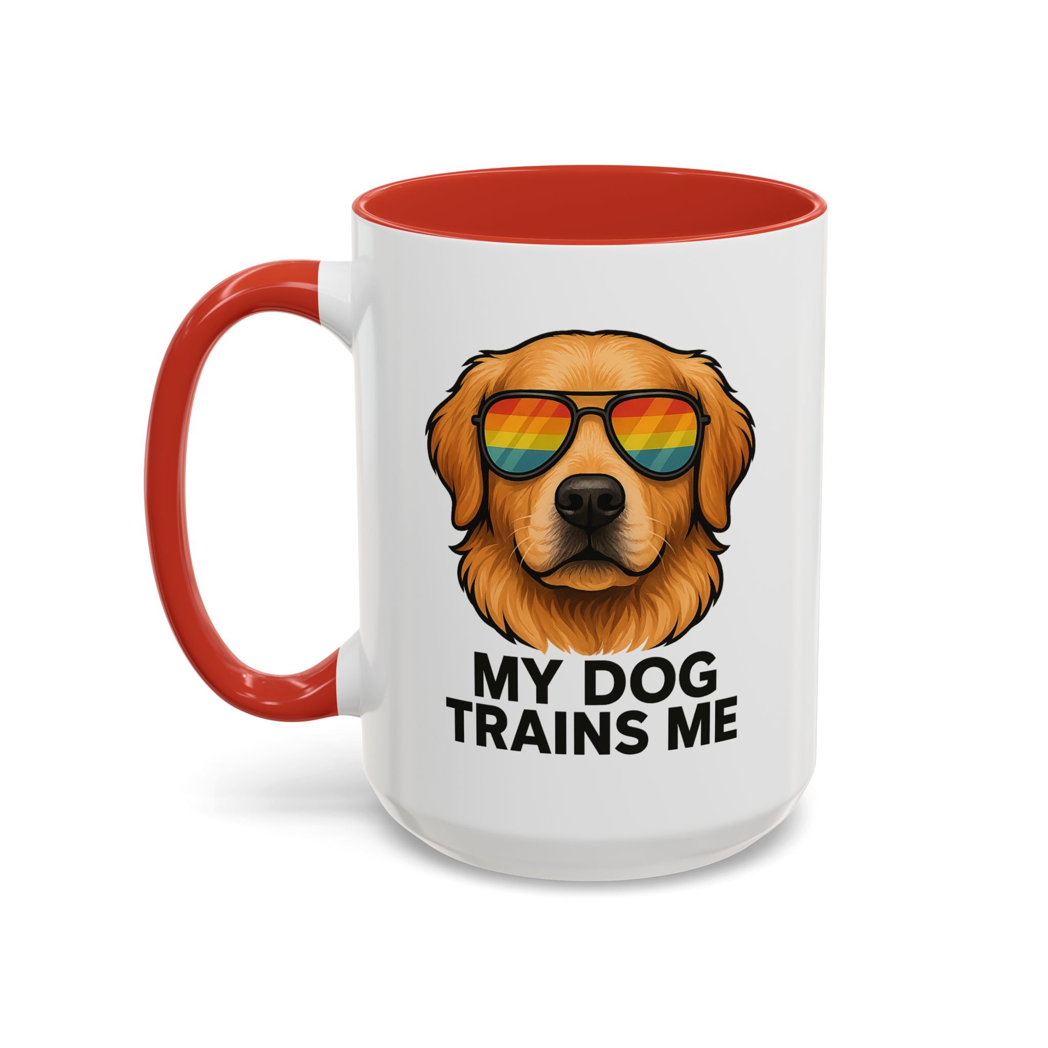 My Dog Trains Me Mug (15oz) | Funny Golden Retriever Coffee Cup | Dog Lover Gift