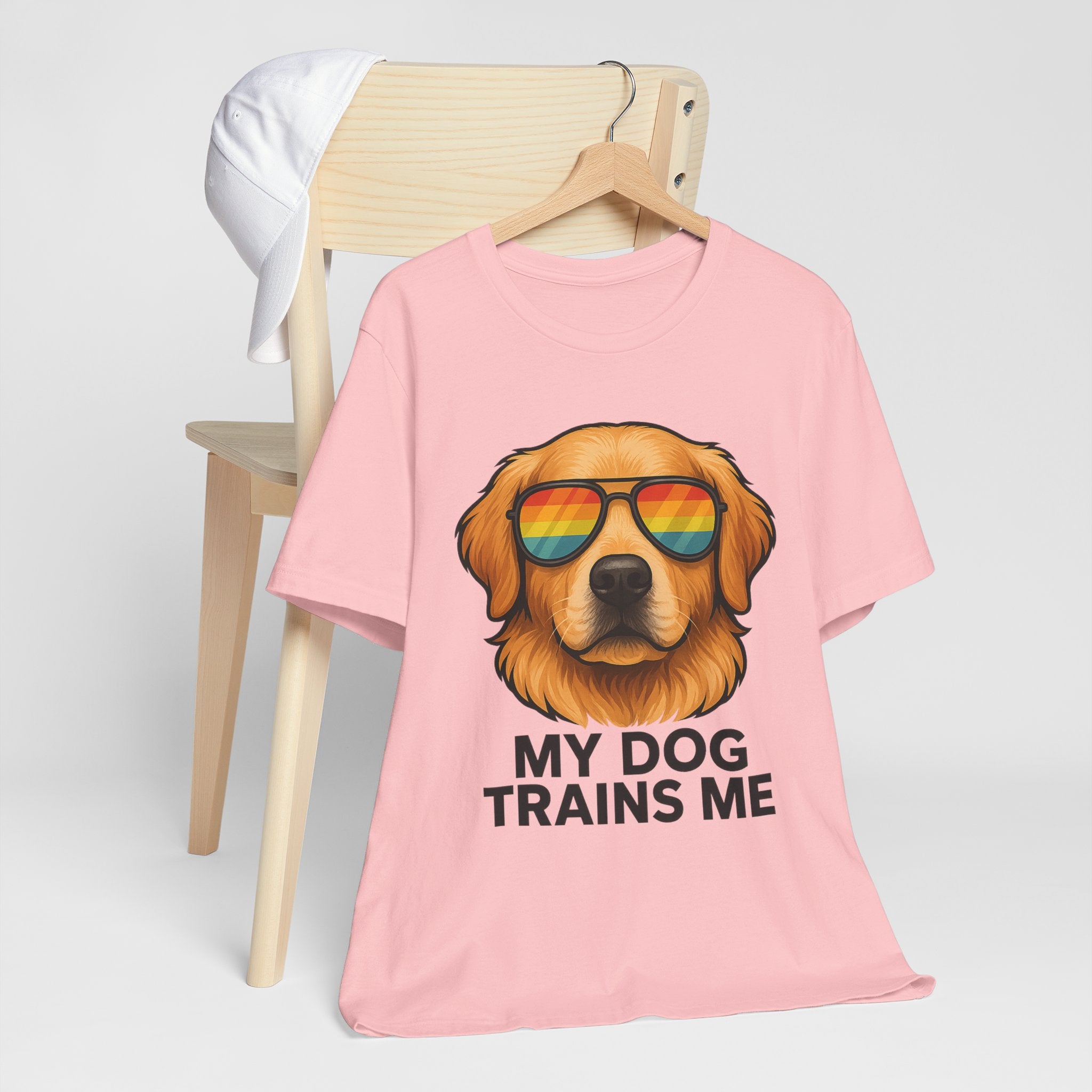 My Dog Trains Me T-Shirt | Funny Golden Retriever Tee for Dog Lovers