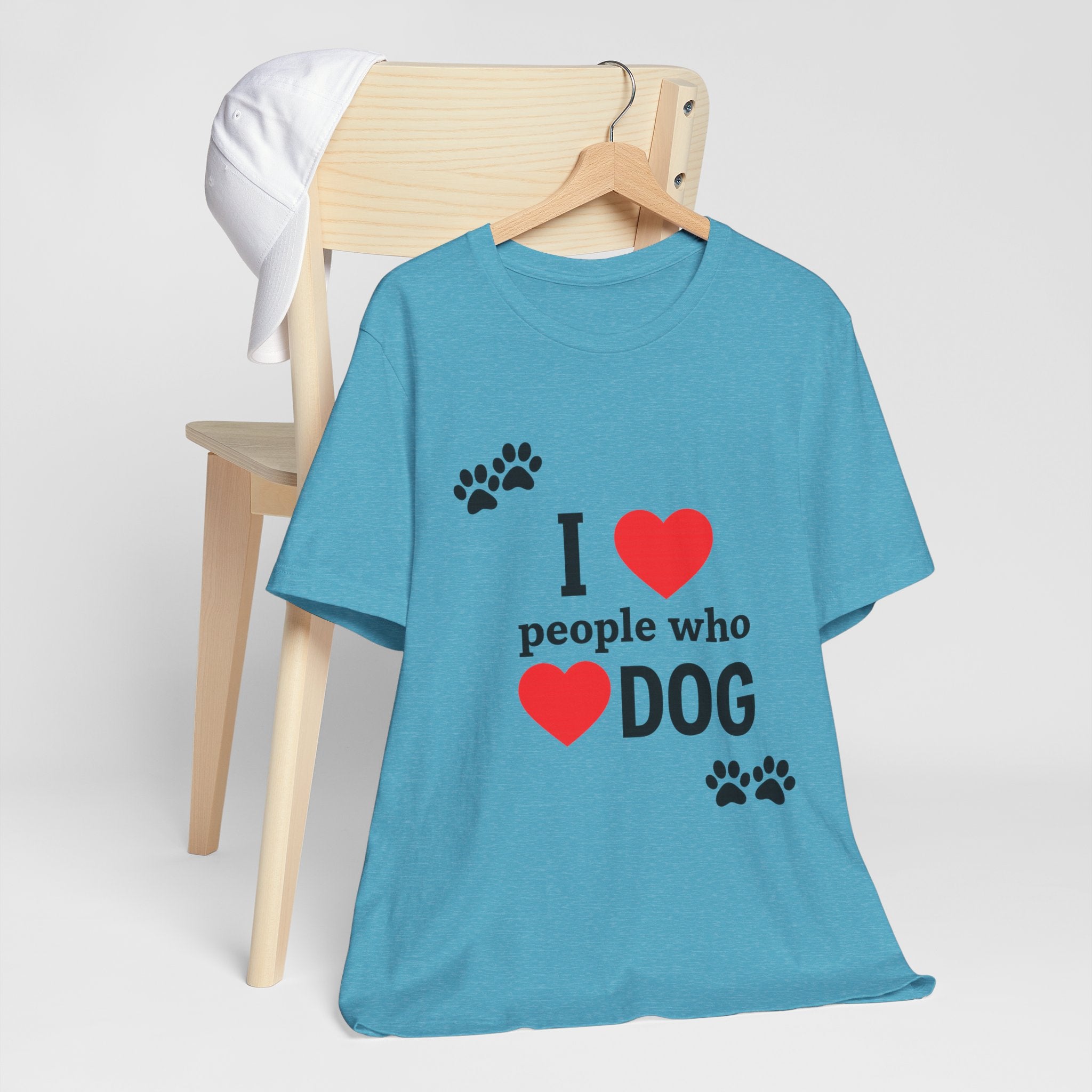 I Love People Who Love Dogs T-Shirt | Cute Paw Print Dog Lover Gift Tee