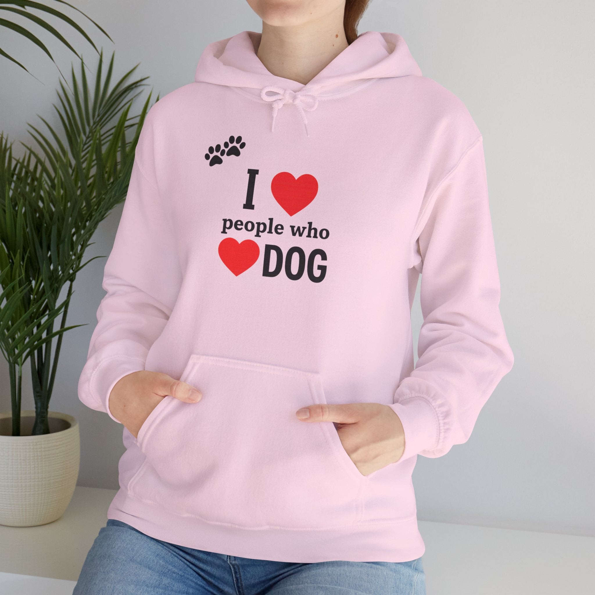 Dog Lover Hoodie | I Love People Who Love Dogs Paw Print Sweatshirt