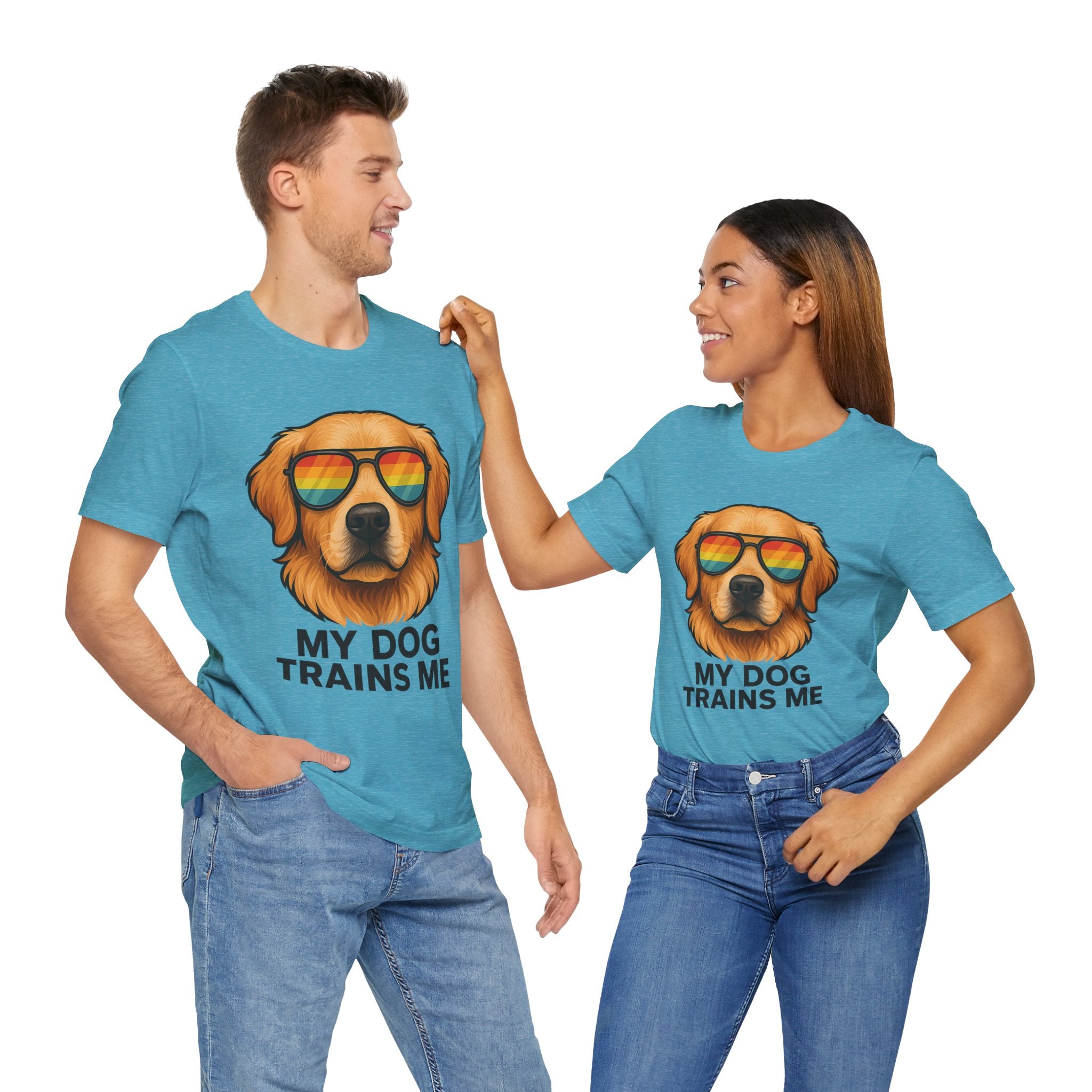 My Dog Trains Me T-Shirt | Funny Golden Retriever Tee for Dog Lovers